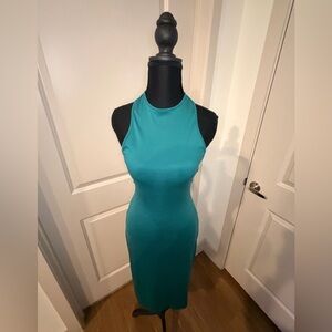 Elegant Teal Sleeveless Dress- Medium